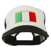 Italy Flag Embroidered Foam Front Mesh Back Cap