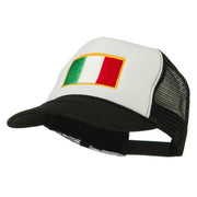 Italy Flag Embroidered Foam Front Mesh Back Cap