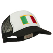 Italy Flag Embroidered Foam Front Mesh Back Cap