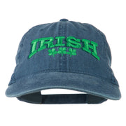 Irish Four Leaf Clover Embroidered Dyed Cap