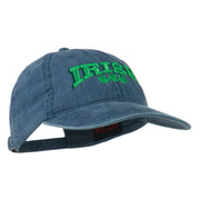 Irish Four Leaf Clover Embroidered Dyed Cap