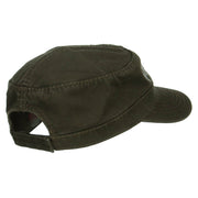 Infected Embroidered Garment Washed Army Cap