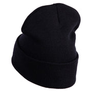 US Air Force with Wing Logo Embroidered 12 Inch Long Beanie - Black OSFM