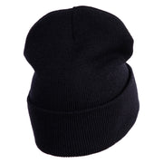 US Air Force with Wing Logo Embroidered 12 Inch Long Beanie - Black OSFM