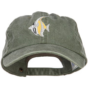 Angelfish Embroidered Washed Cotton Cap