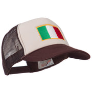 Italy Flag Embroidered Foam Front Mesh Back Cap