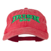 Irish Four Leaf Clover Embroidered Dyed Cap