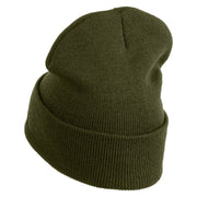 US Air Force with Wing Logo Embroidered 12 Inch Long Beanie - Olive OSFM