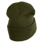US Air Force with Wing Logo Embroidered 12 Inch Long Beanie - Olive OSFM