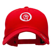 In Power Fist Embroidered Cotton Twill Cap