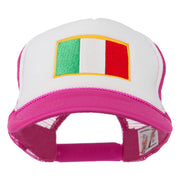 Italy Flag Embroidered Foam Front Mesh Back Cap