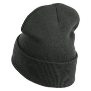 US Air Force with Wing Logo Embroidered 12 Inch Long Beanie - Charcoal OSFM