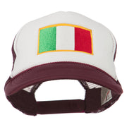 Italy Flag Embroidered Foam Front Mesh Back Cap