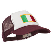 Italy Flag Embroidered Foam Front Mesh Back Cap