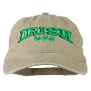 Irish Four Leaf Clover Embroidered Dyed Cap