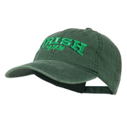 Irish Four Leaf Clover Embroidered Dyed Cap