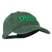 Irish Four Leaf Clover Embroidered Dyed Cap