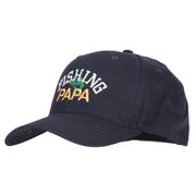 Fishing Papa Embroidered Solid Cotton Pro Style Cap