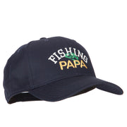 Fishing Papa Embroidered Solid Cotton Pro Style Cap