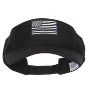 Thin Grey Line American Flag Embroidered Visor