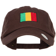 Mali Flag Embroidered Unstructured Cap