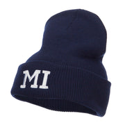 MI Michigan State Embroidered Cuff Beanie