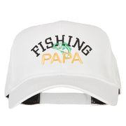 Fishing Papa Embroidered Solid Cotton Pro Style Cap