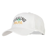 Fishing Papa Embroidered Solid Cotton Pro Style Cap