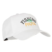 Fishing Papa Embroidered Solid Cotton Pro Style Cap