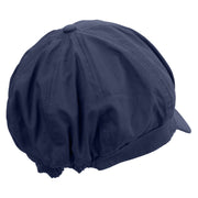 Golden Flash Shield Embroidered Cotton Elastic Newsboy Cap - Navy OSFM