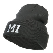 MI Michigan State Embroidered Cuff Beanie