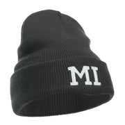 MI Michigan State Embroidered Cuff Beanie