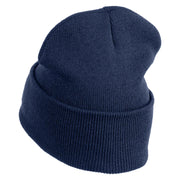 USAF Thunderbirds Logo Embroidered 12 Inch Knit Long Beanie - Navy OSFM
