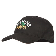 Fishing Papa Embroidered Solid Cotton Pro Style Cap