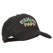 Fishing Papa Embroidered Solid Cotton Pro Style Cap