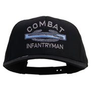 Licensed Combat Infantryman Embroidered Solid Cotton Twill Pro Style Cap - Black OSFM