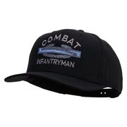 Licensed Combat Infantryman Embroidered Solid Cotton Twill Pro Style Cap - Black OSFM