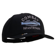 Licensed Combat Infantryman Embroidered Solid Cotton Twill Pro Style Cap - Black OSFM
