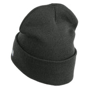 US Air Force Veteran with Wing Logo Embroidered 12 Inch Long Beanie - Charcoal OSFM
