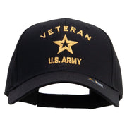 Licensed U.S. Army Veteran Military Embroiderd Low Profile Cap - Black OSFM