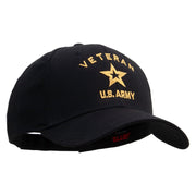 Licensed U.S. Army Veteran Military Embroiderd Low Profile Cap - Black OSFM