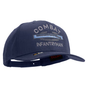 Licensed Combat Infantryman Embroidered Solid Cotton Twill Pro Style Cap - Navy OSFM
