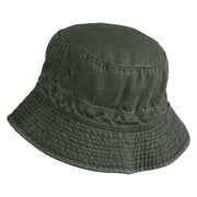 Longhorn Dallas Texas Embroidered Pigment Dyed Bucket Hat - Dark-Green OSFM