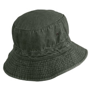 Longhorn Dallas Texas Embroidered Pigment Dyed Bucket Hat - Dark-Green OSFM