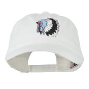 Indian Headdress Embroidered Washed Cap