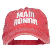 Maid of Honor Embroidered Washed Cap