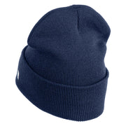 US Air Force Veteran with Wing Logo Embroidered 12 Inch Long Beanie - Navy OSFM