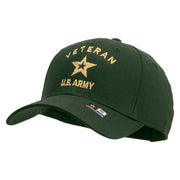 Licensed U.S. Army Veteran Military Embroiderd Low Profile Cap - Dk-Green OSFM