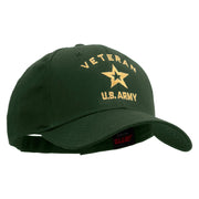 Licensed U.S. Army Veteran Military Embroiderd Low Profile Cap - Dk-Green OSFM