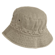 Longhorn Dallas Texas Embroidered Pigment Dyed Bucket Hat - Natural OSFM
